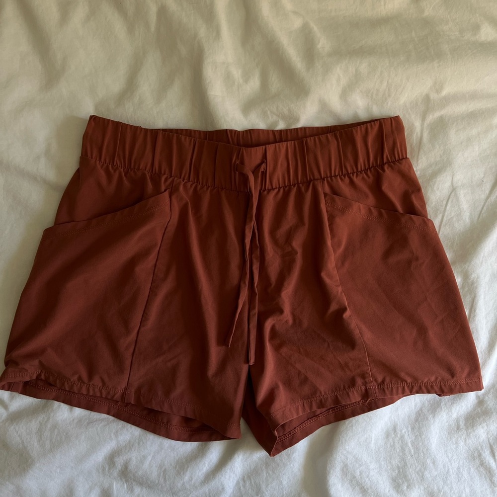 All in Motion Athletic Shorts - rust colored, size S